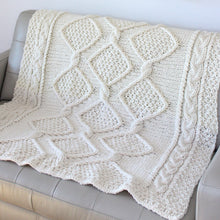 Load image into Gallery viewer, Diamond Heights Cable Blanket: Knitting Pattern (PDF Download)
