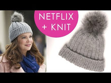 Load and play video in Gallery viewer, Gilmore Girls Hat Knitting Pattern (PDF Download)
