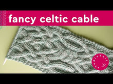 Load and play video in Gallery viewer, Fancy Celtic Cable Scarf Knitting Pattern (PDF Download)

