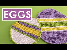 Load and play video in Gallery viewer, Easter Egg Dishcloth Knitting Pattern (PDF Download)
