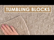 Load and play video in Gallery viewer, Easy Knitted Blanket in Tumbling Blocks Pattern - PDF Download
