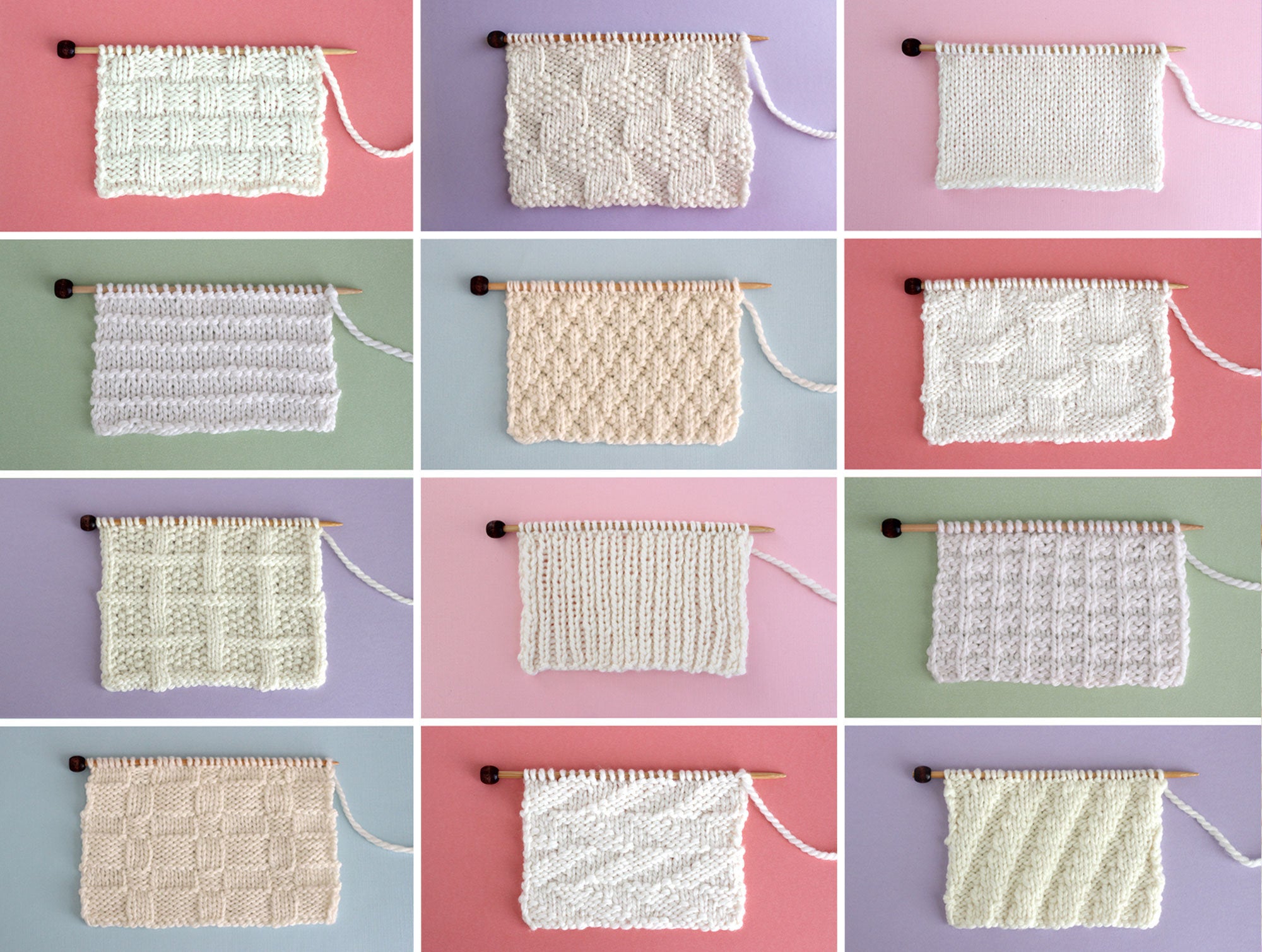 Reversible Knitting Stitches - A Sourcebook of 250 Double-Sided Stitches by  Moira Ravenscroft \u0026 Anna Ravenscroft, image size:2000x1509