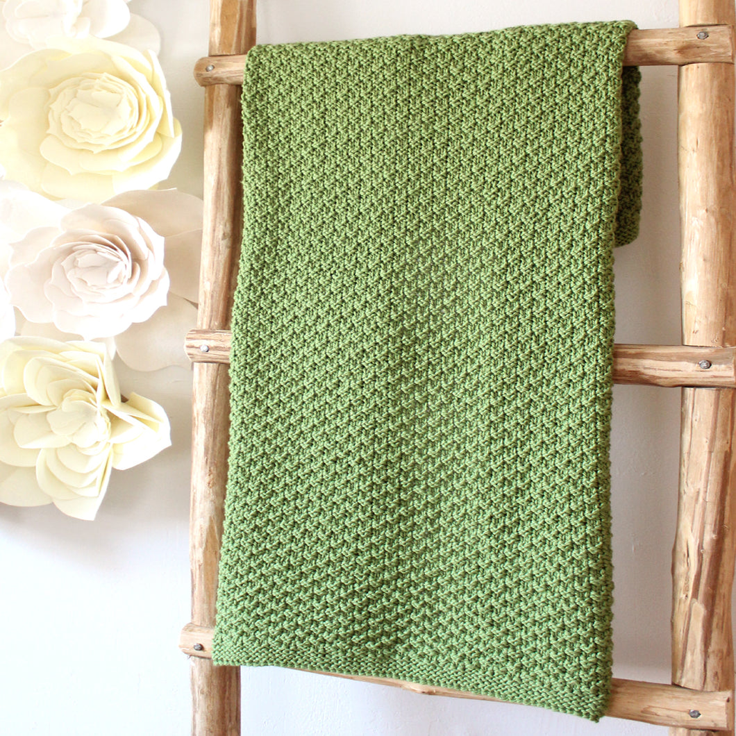 Moss Landing Blanket (7 Sizes): Beginner-Friendly Knitting Pattern