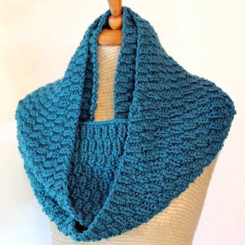 Long Raindrops Infinity Scarf Knitting Pattern (PDF Download)
