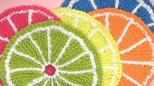 Load image into Gallery viewer, Fruit Dishcloth Knitting Pattern (PDF Download)
