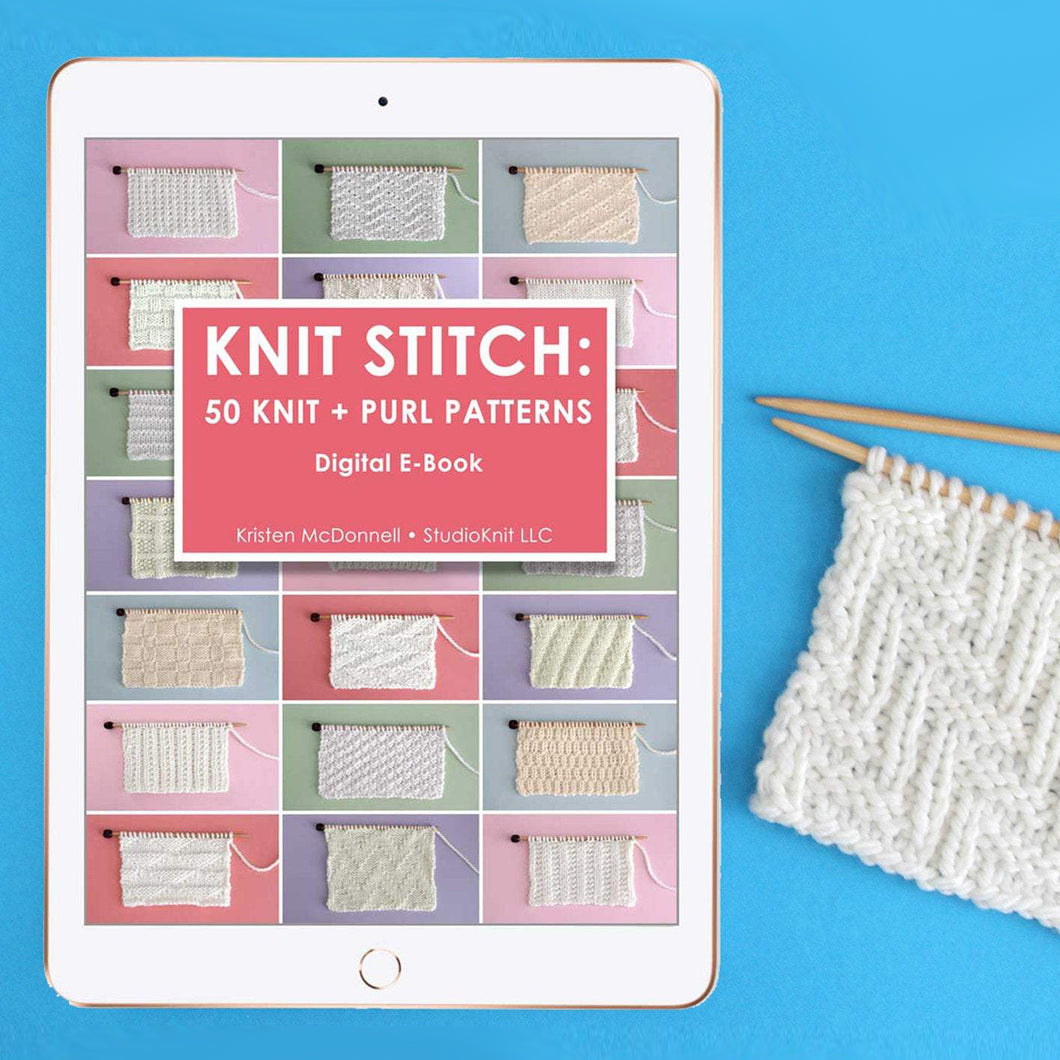 Knit Stitch Pattern E-Book for Beginning Knitters (PDF Download)